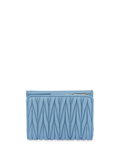 Miu Miu lettering logo matelassé wallet outlook