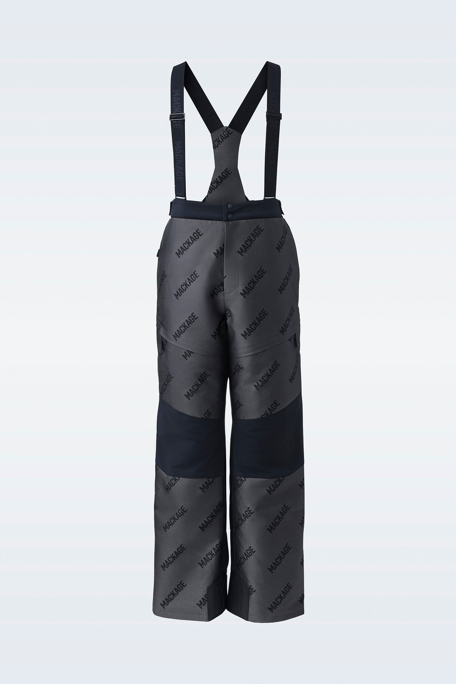 SHANE-JMG Technical ski pants with jacquard logo pattern and suspenders - 1