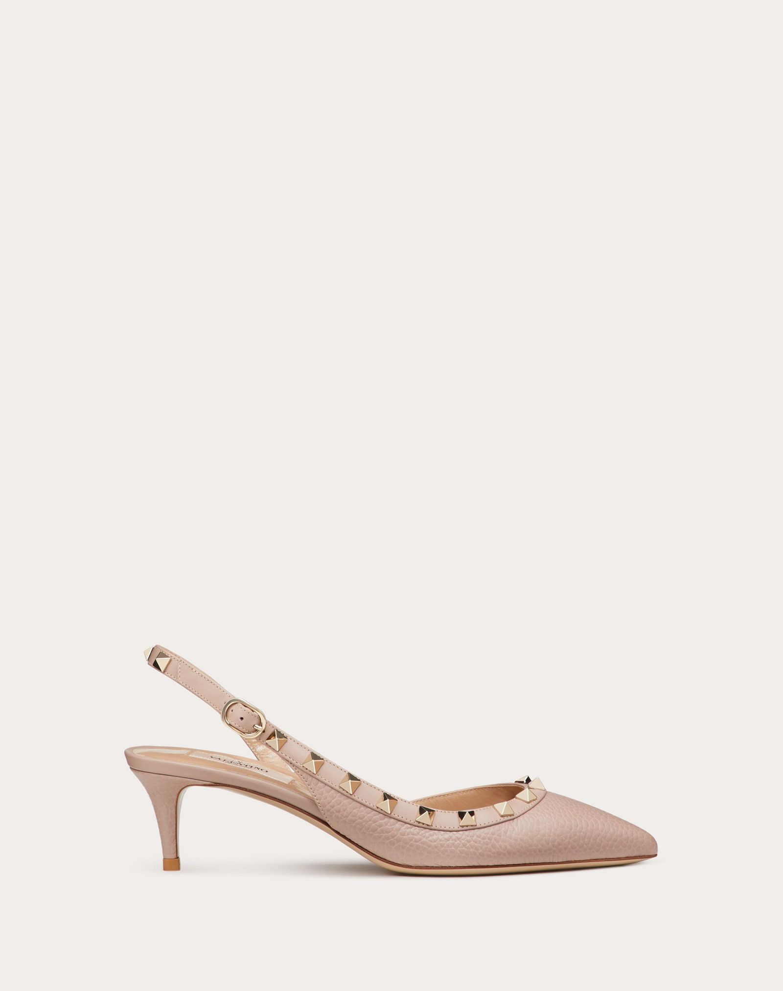 Rockstud Grainy Leather Slingback Pump 50 mm - 1