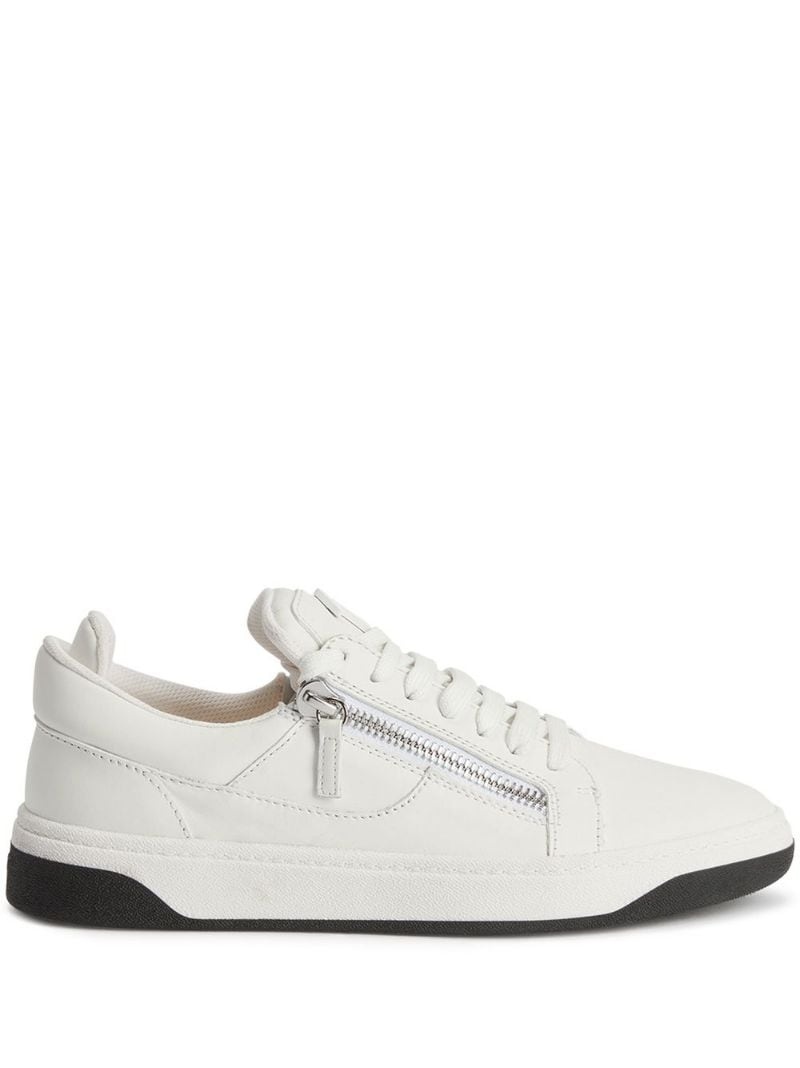 zip-details low-top sneakers - 1