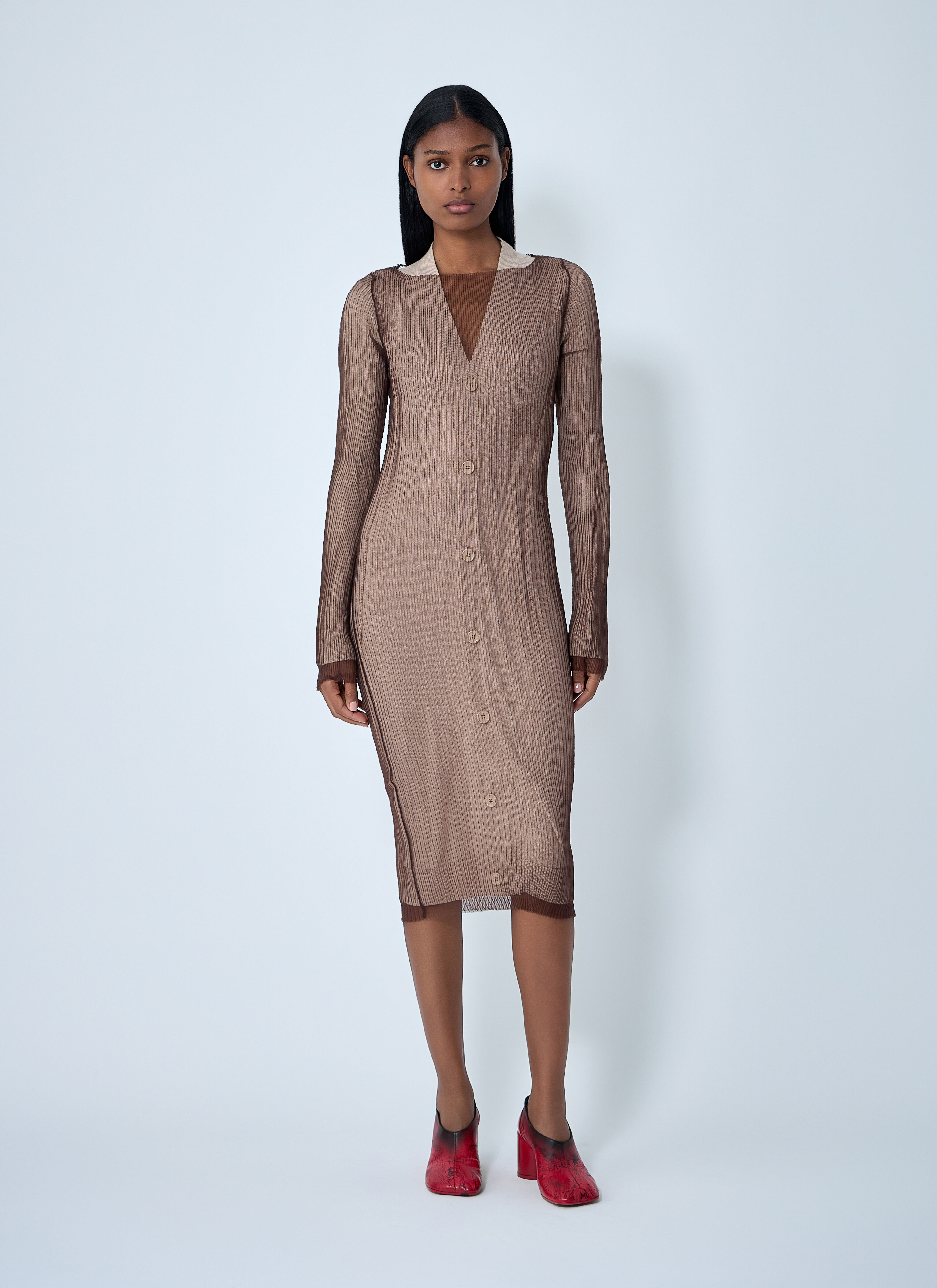 Layered Cardigan Dress - 2