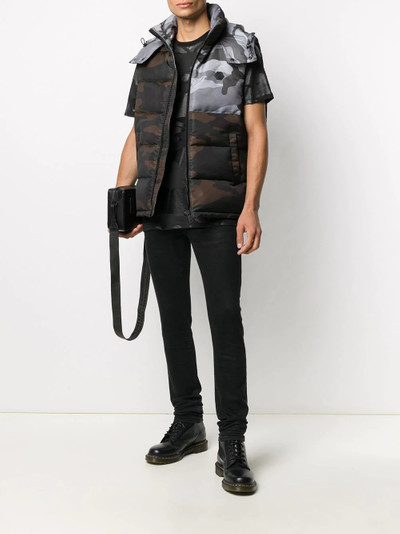 PHILIPP PLEIN camouflage-print down gilet outlook