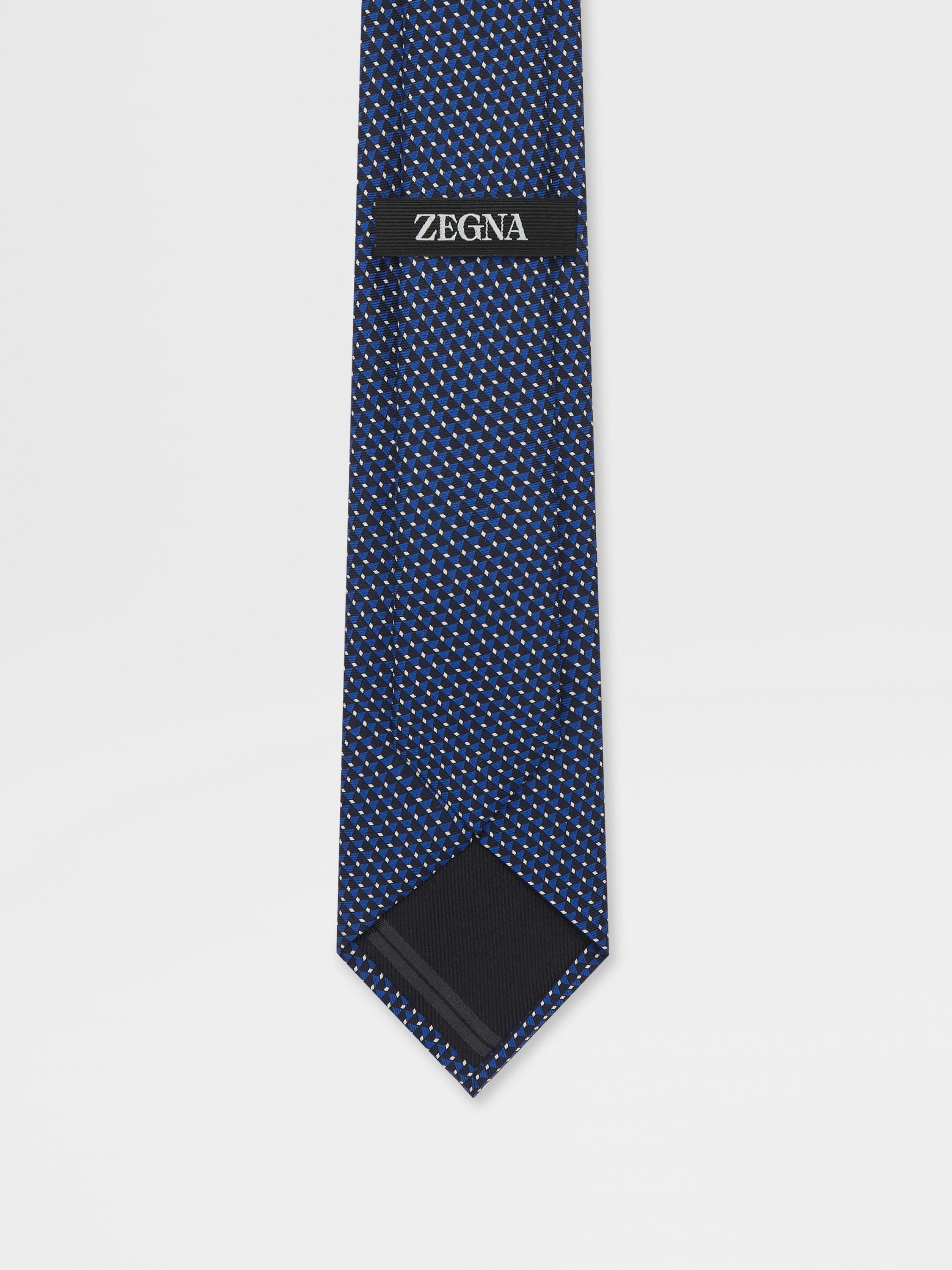 DARK BLUE SILK TIE - 3
