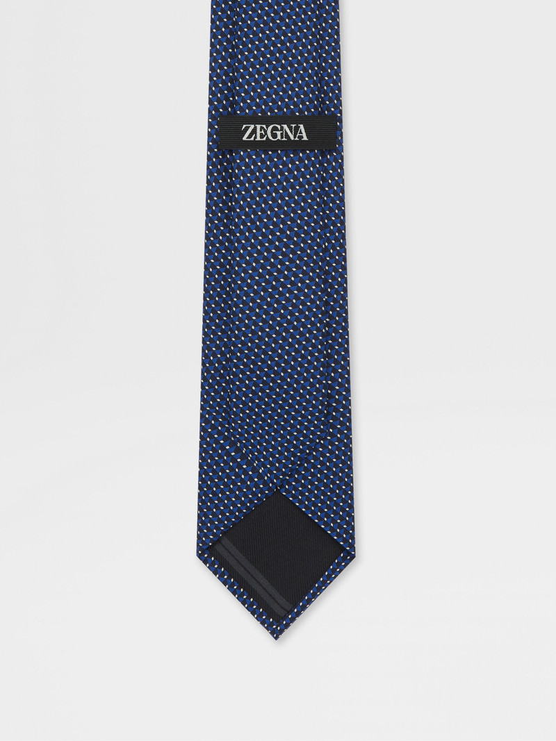 DARK BLUE SILK TIE 3