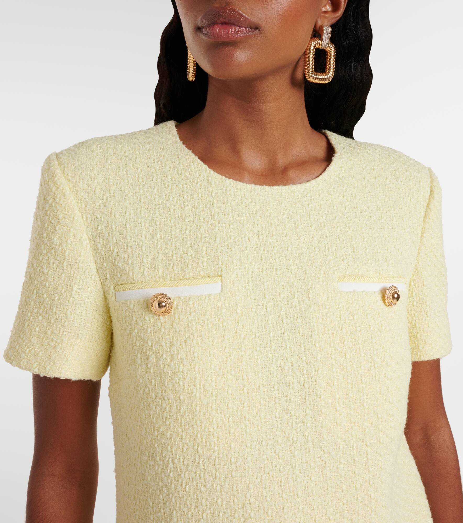 Belted bouclé minidress - 4