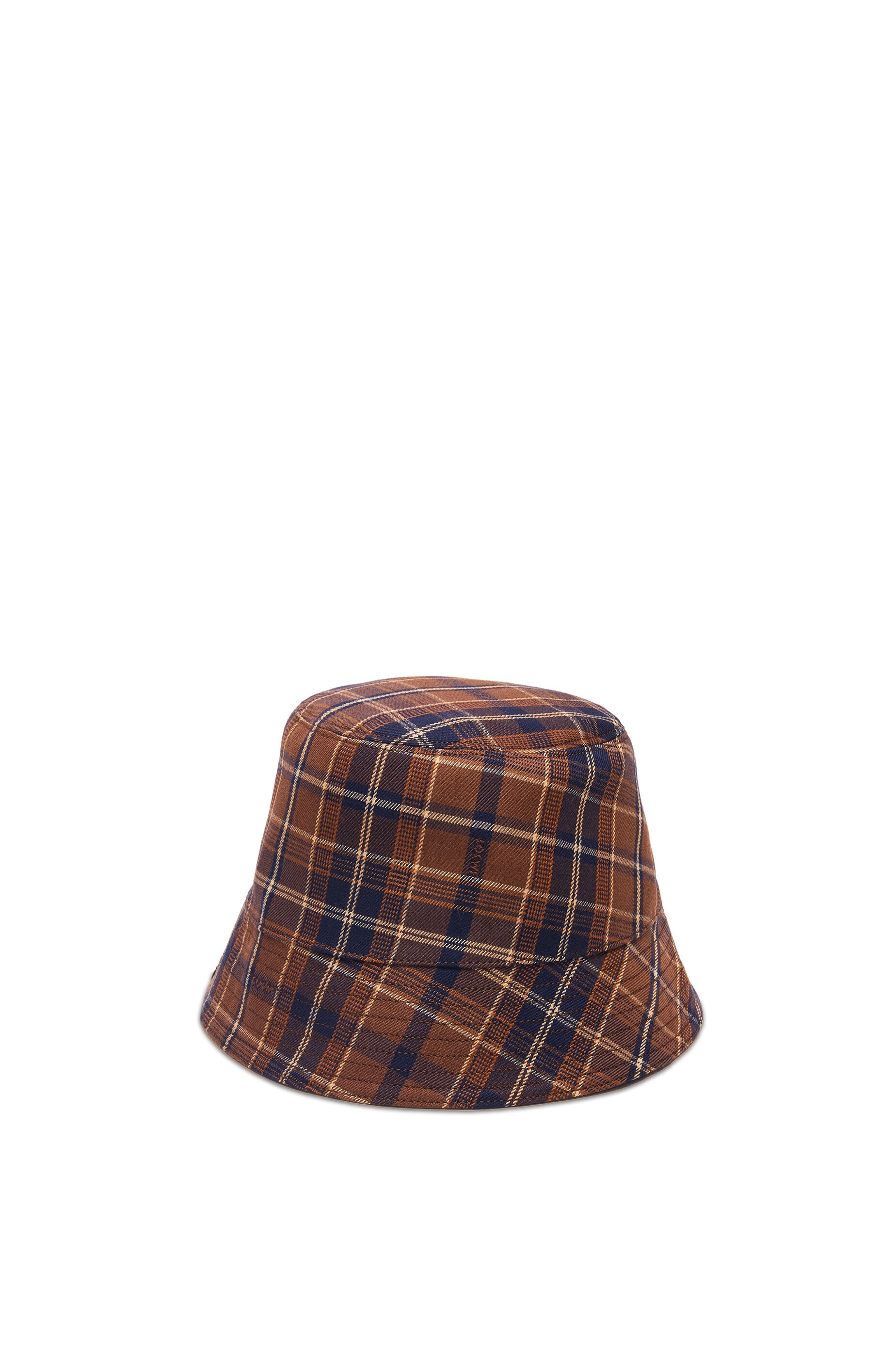 Reversible bucket hat in waxed canvas and tartan - 2