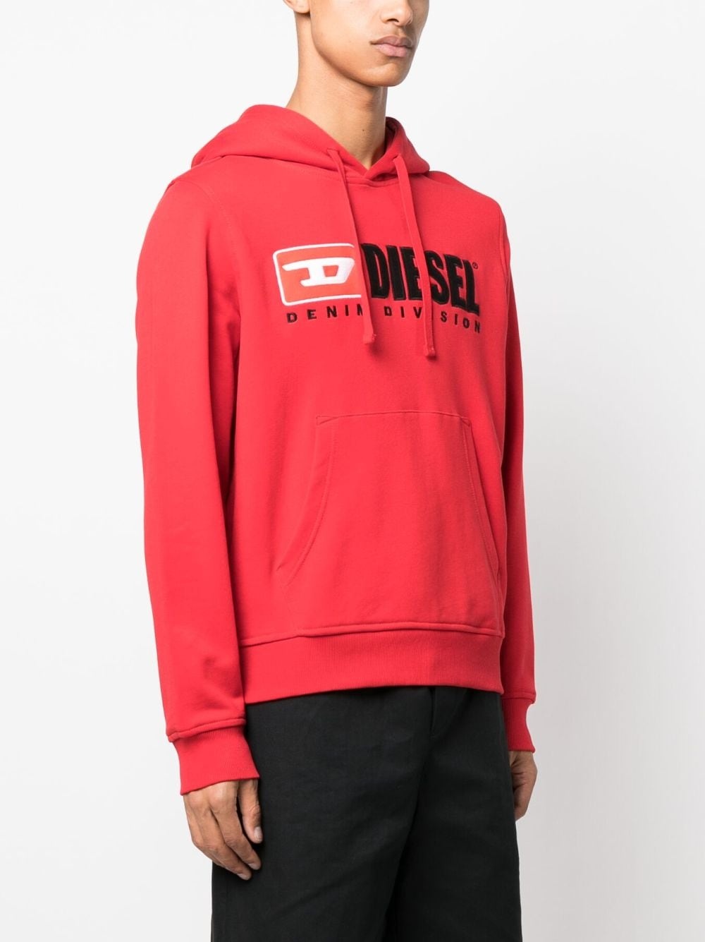 logo-patch cotton-blend hoodie - 3