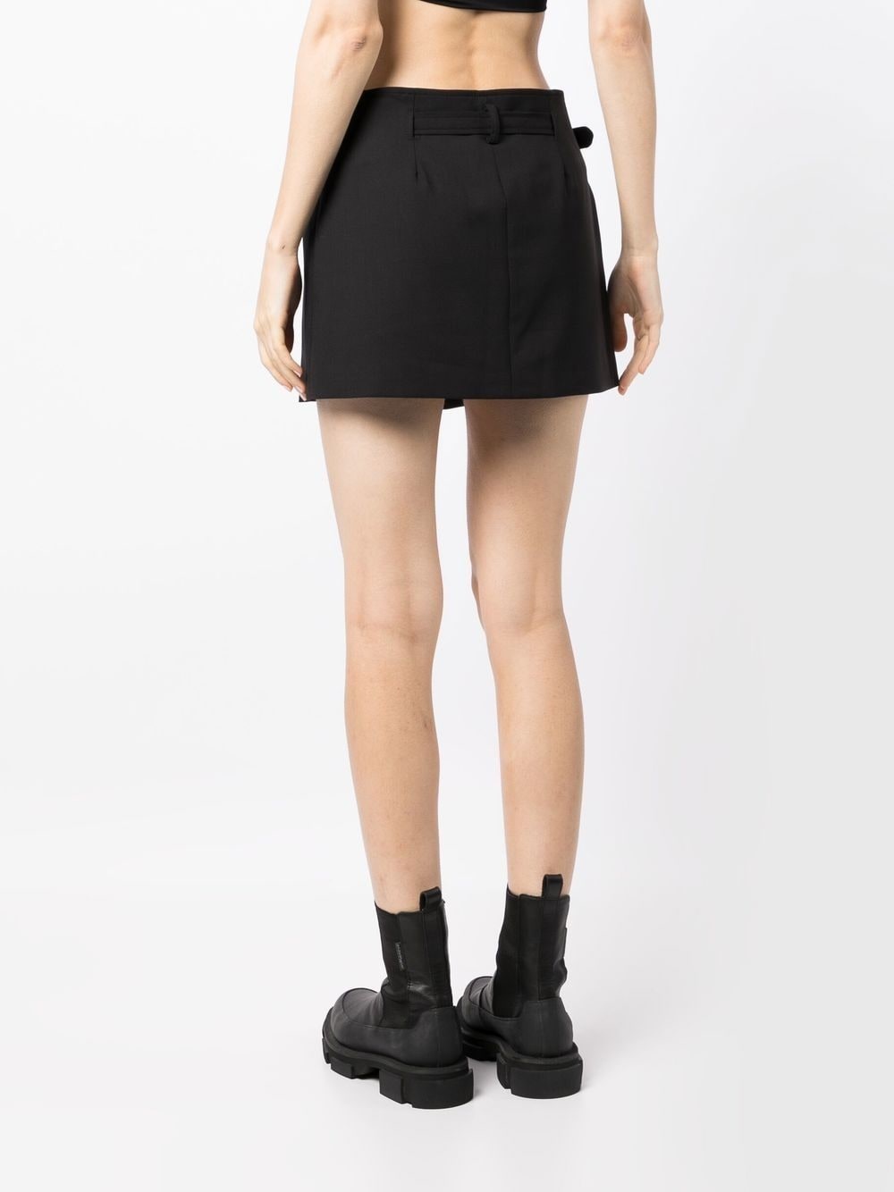 interlock A-line mini skirt - 4