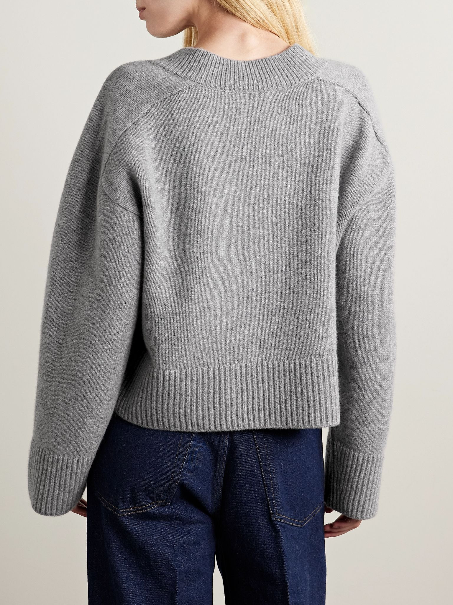 Gazette wool and cashmere-blend sweater Light gray - 4