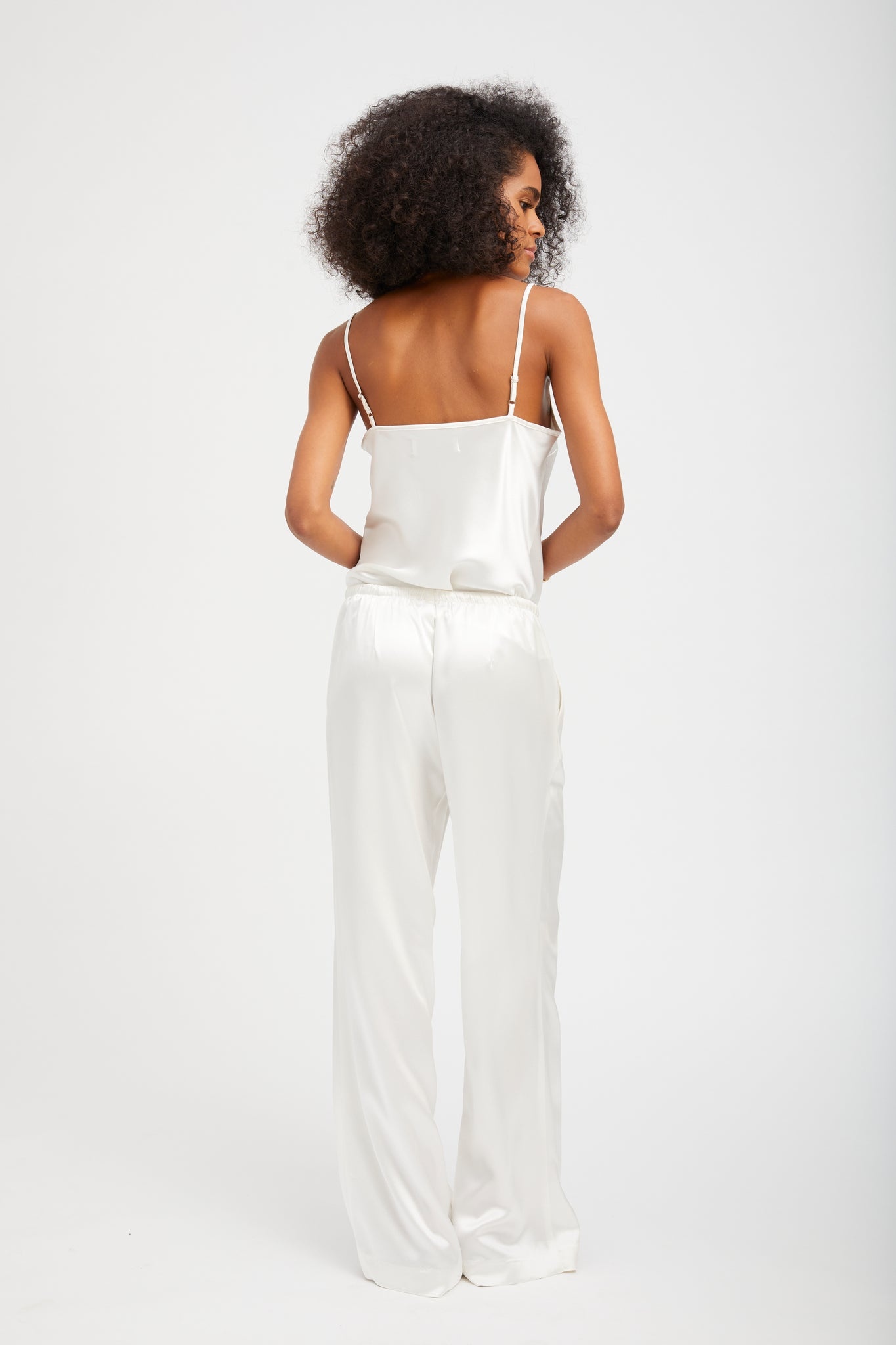 PEARL SILK SPAGHETTI STRAP CAMI - 5