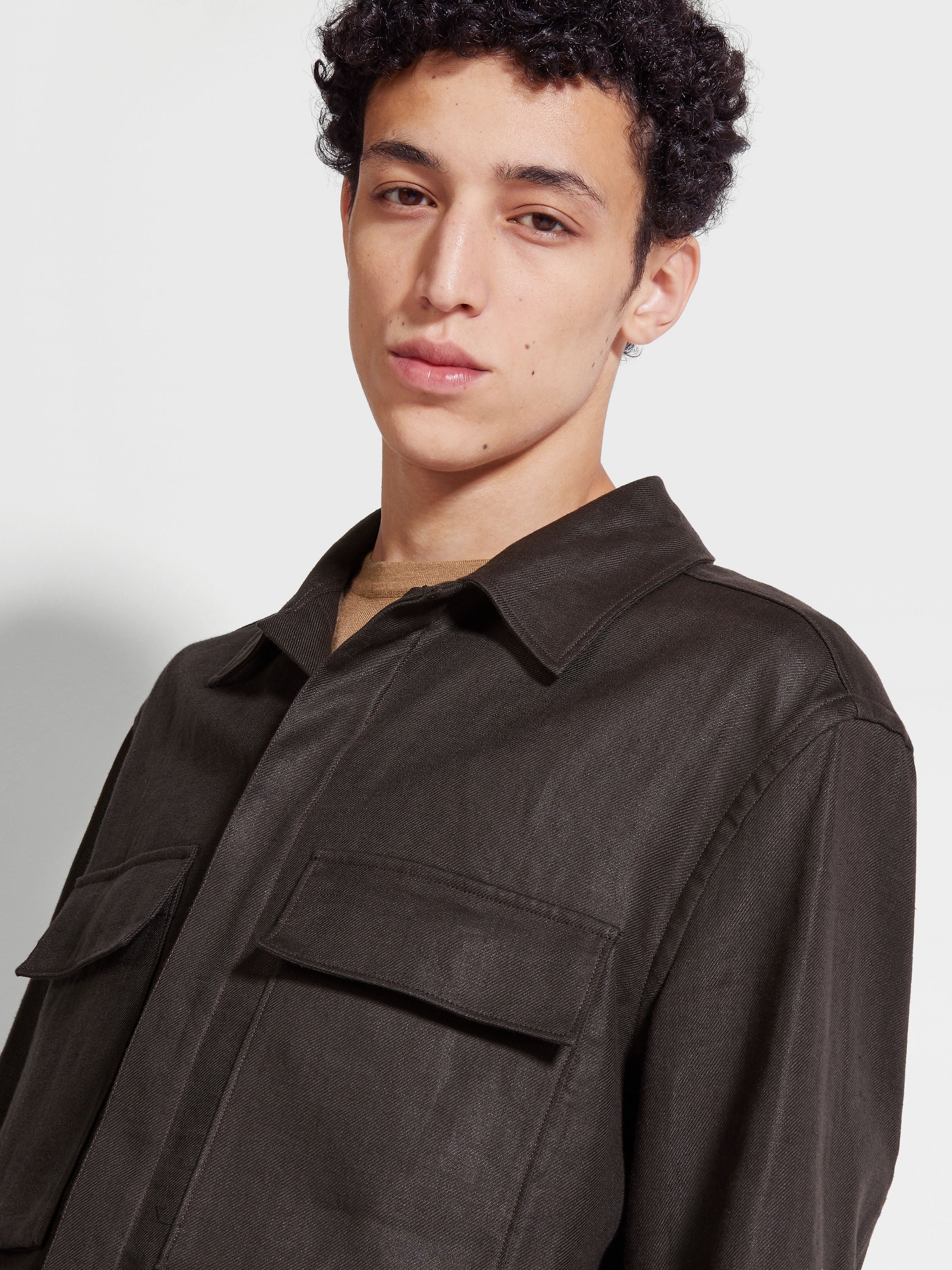 ZEGNA OASI LINO OVERSHIRT | REVERSIBLE
