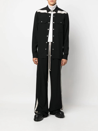 Rick Owens stripe cotton shirt-jacket outlook