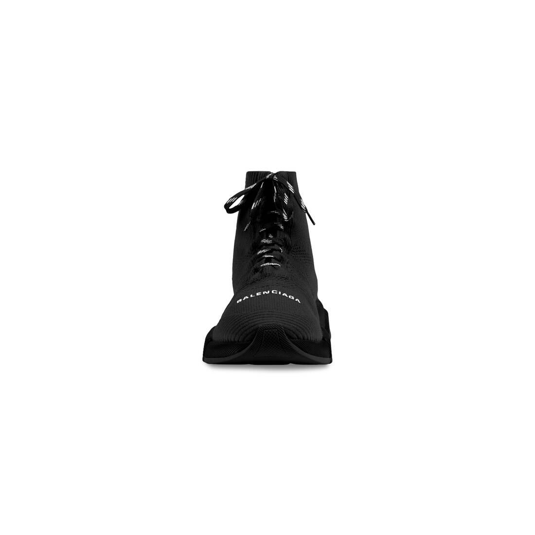 Men's Speed Lace-up Recycled Knit Sneaker in Black