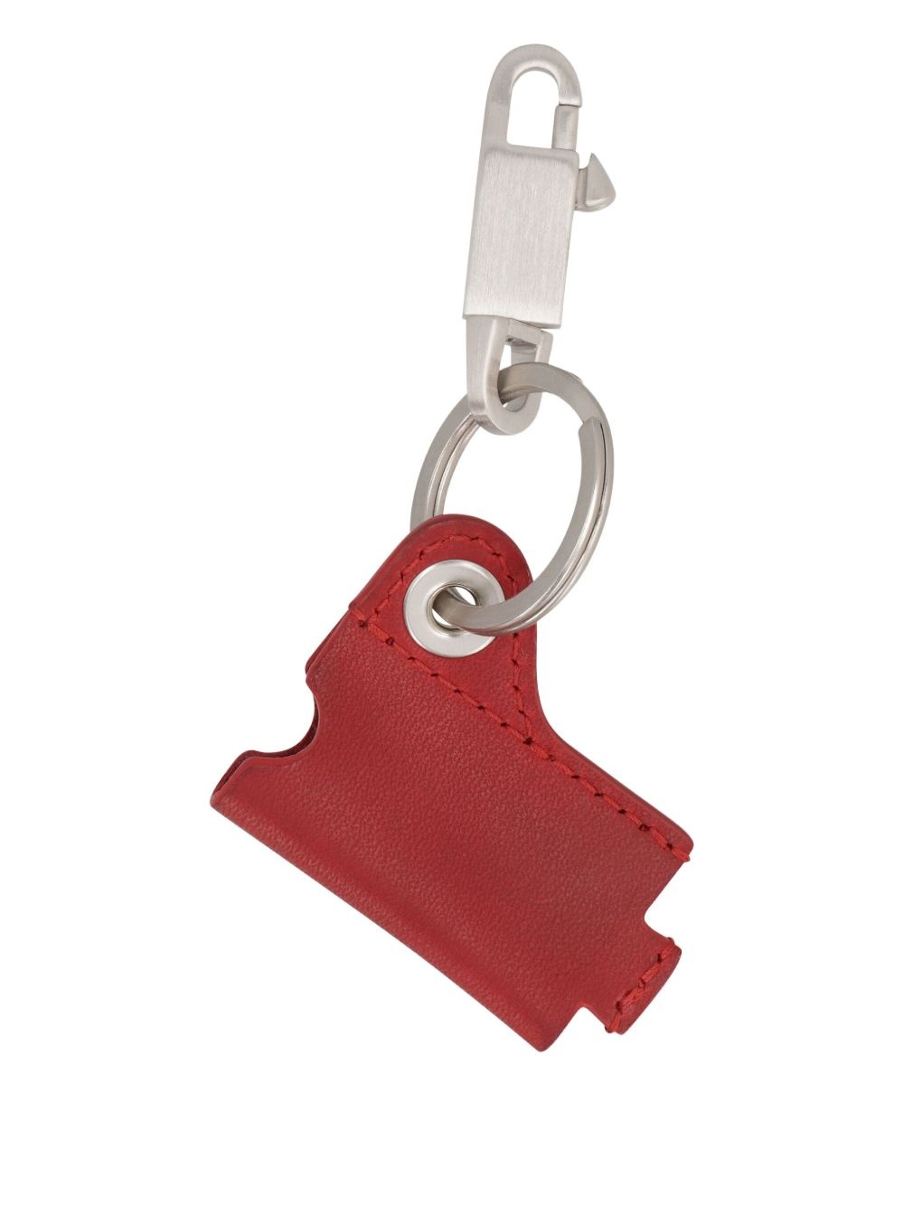 lighter-case leather clasp keyring - 1