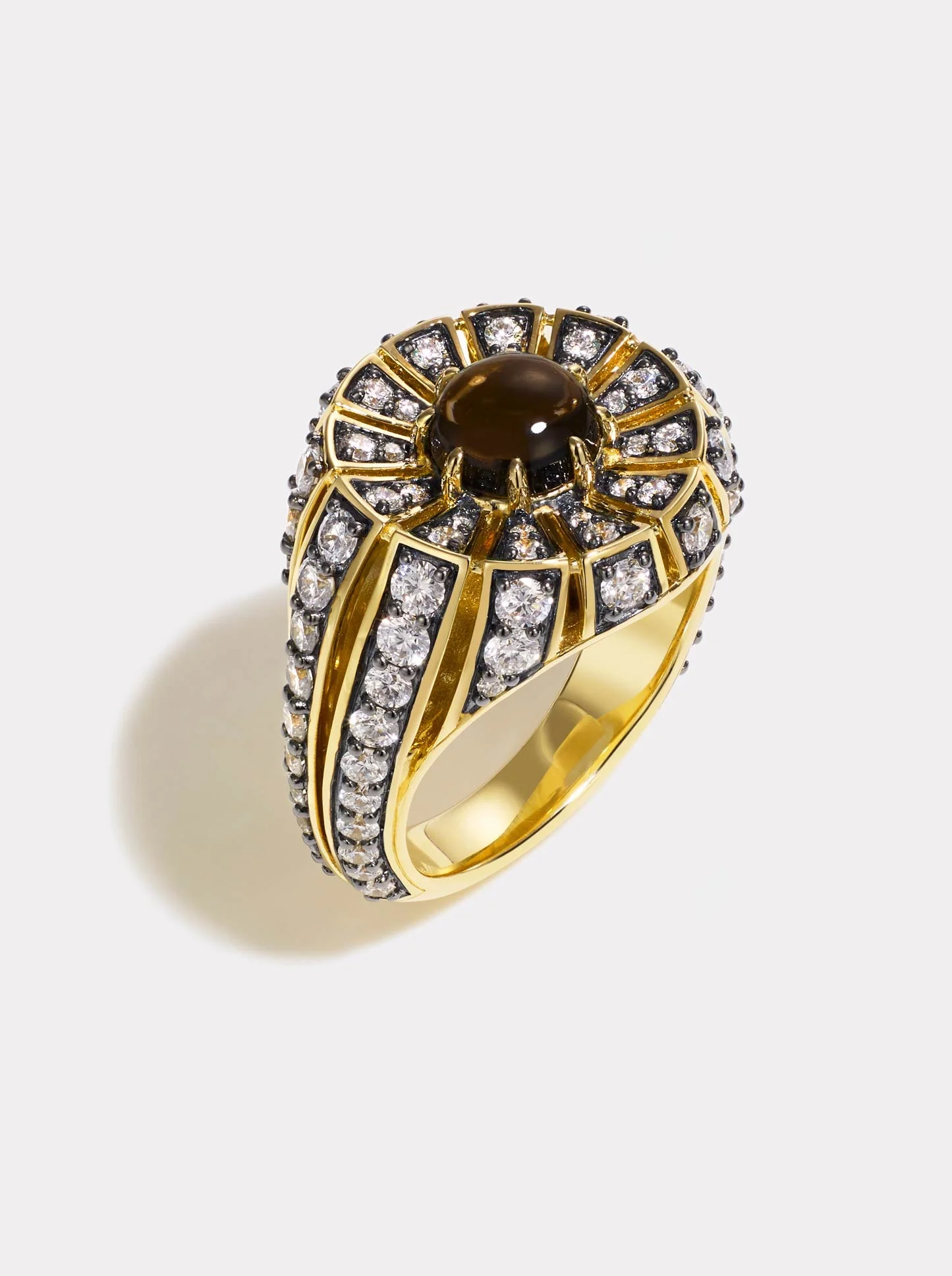 Aurora Cocktail Ring | Smokey Quartz - 1