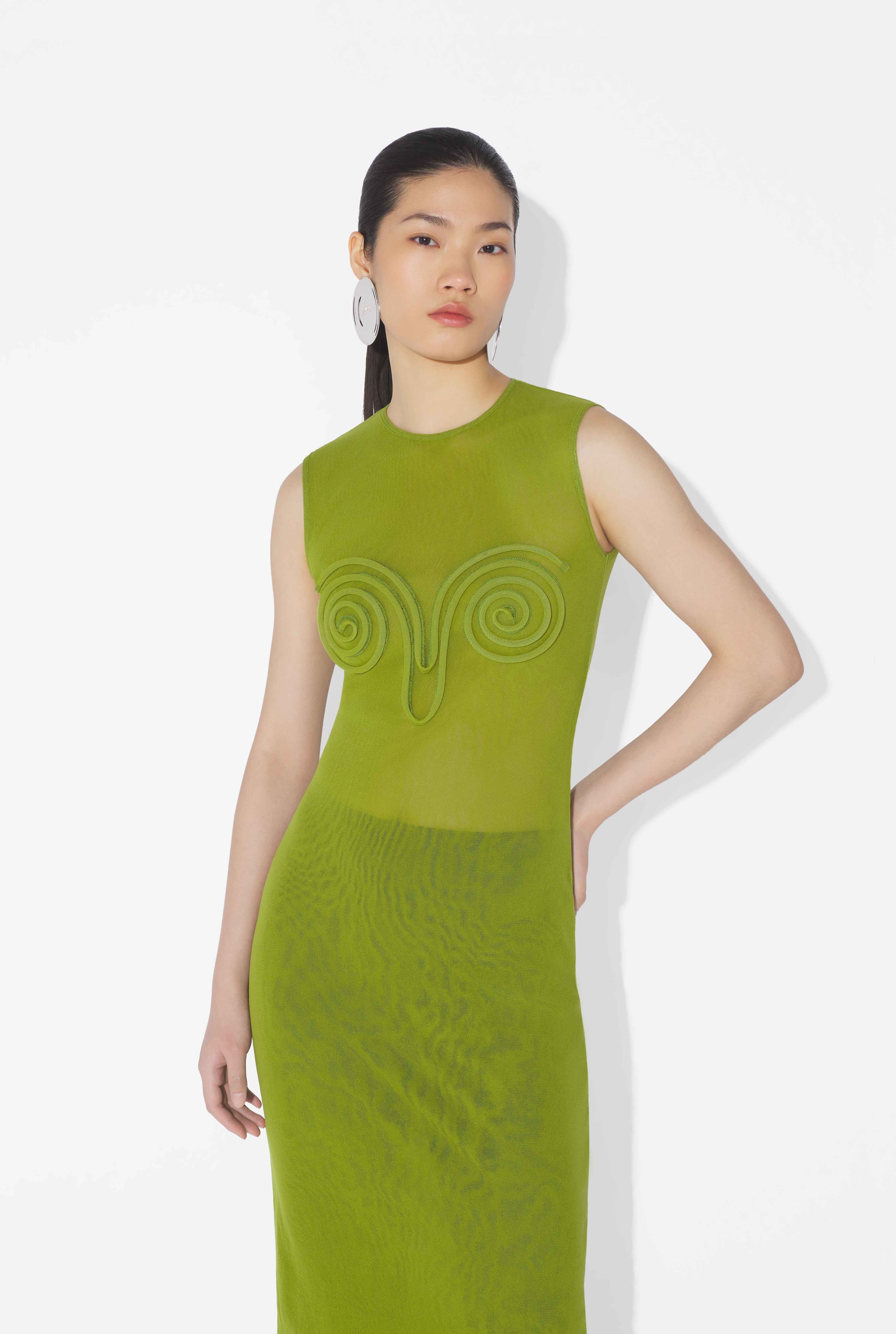 THE GREEN 3D “SPIRALE” DRESS - 3
