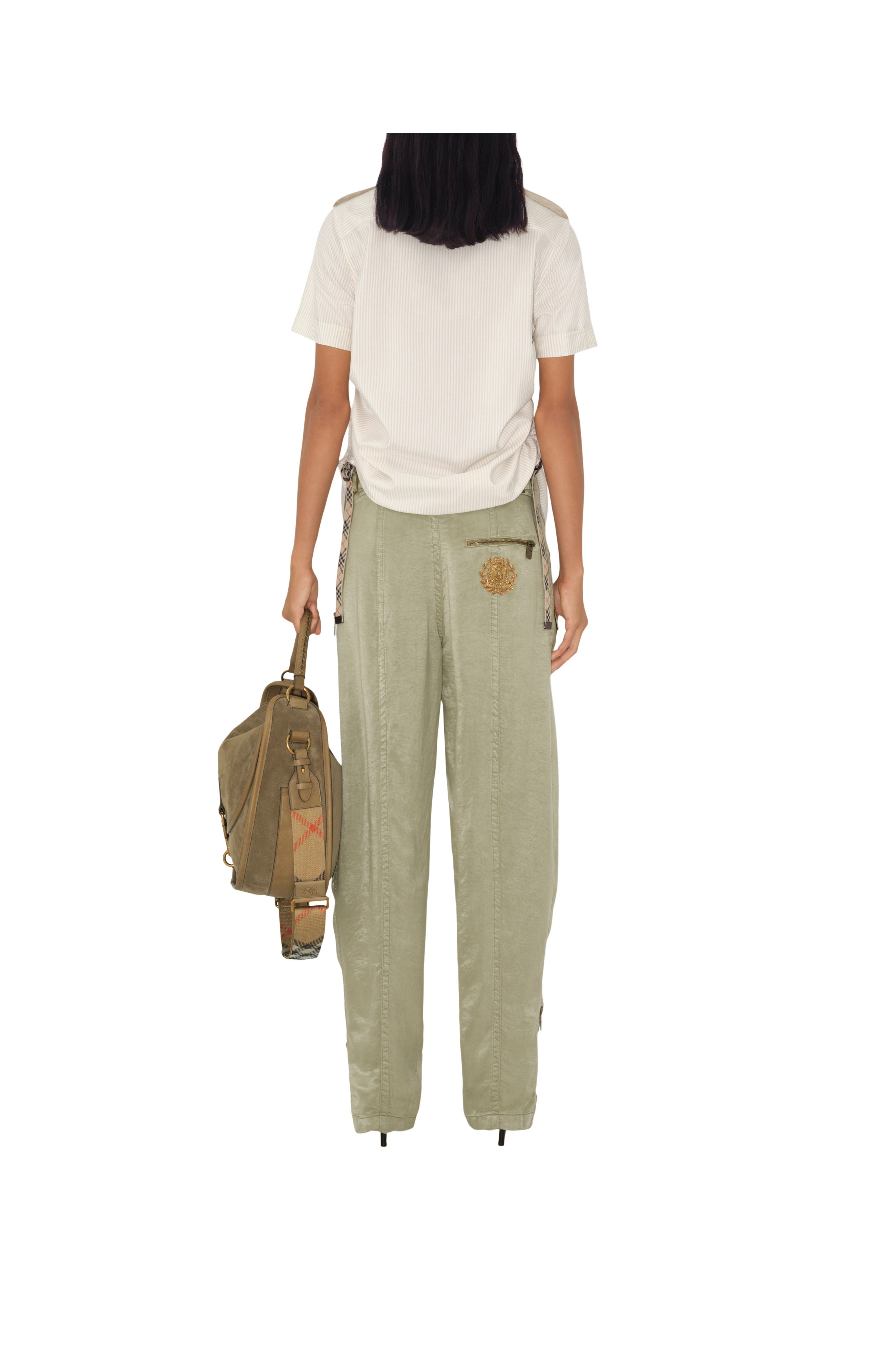 burberry Lyocell Tailored Trousers in Skylark at Nordstrom - 4