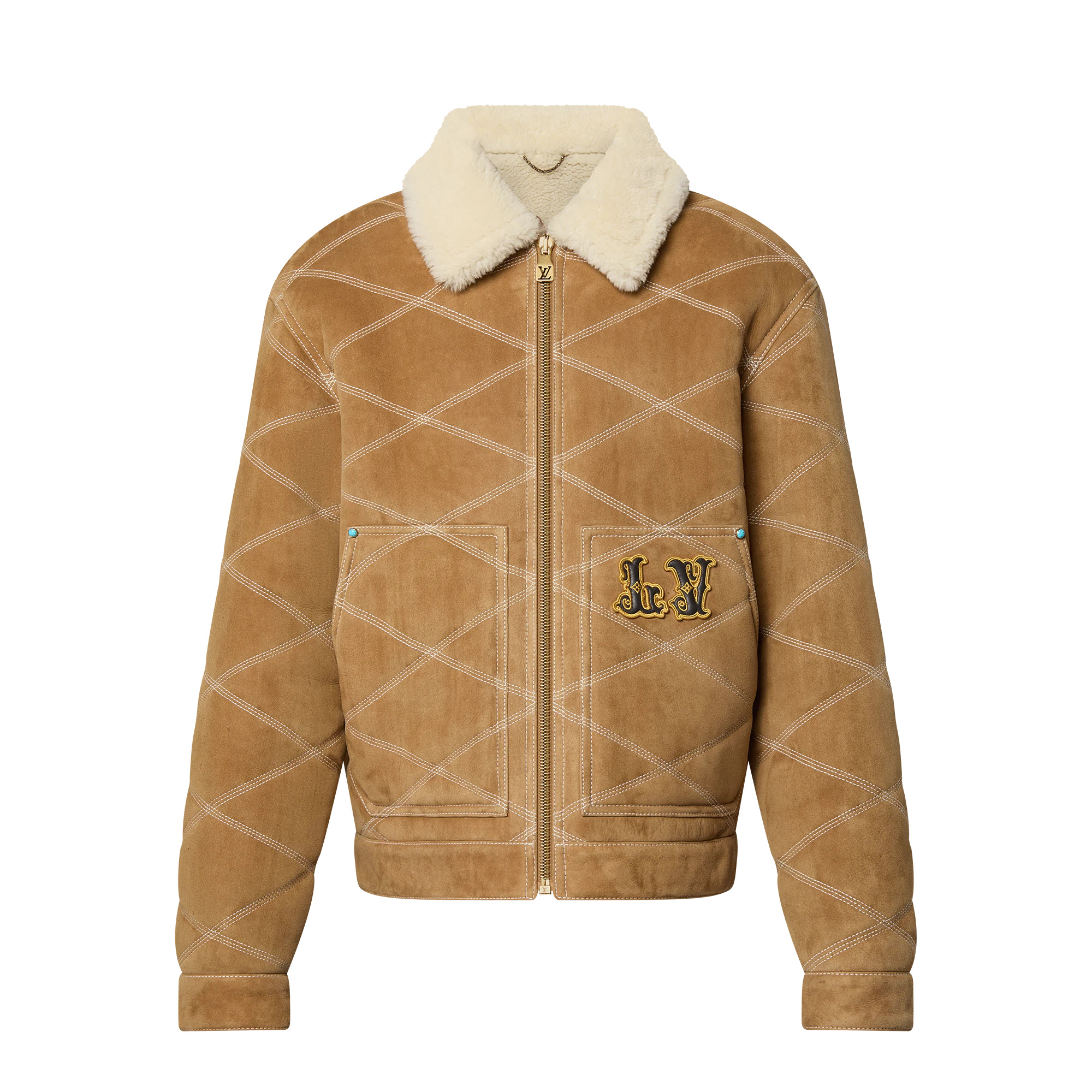 Embroidered Shearling Workwear Blouson - 1
