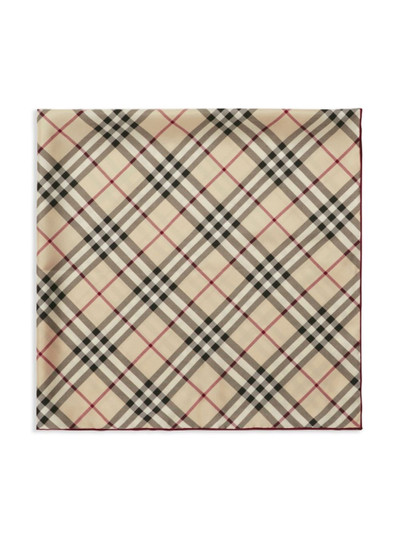 Burberry checked silk scarf outlook