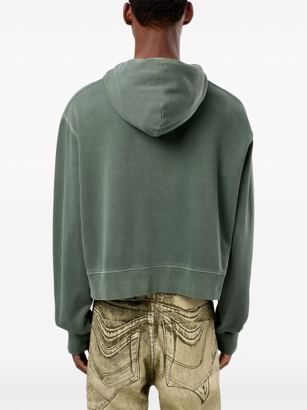 logo-embroidered cotton hoodie - 7