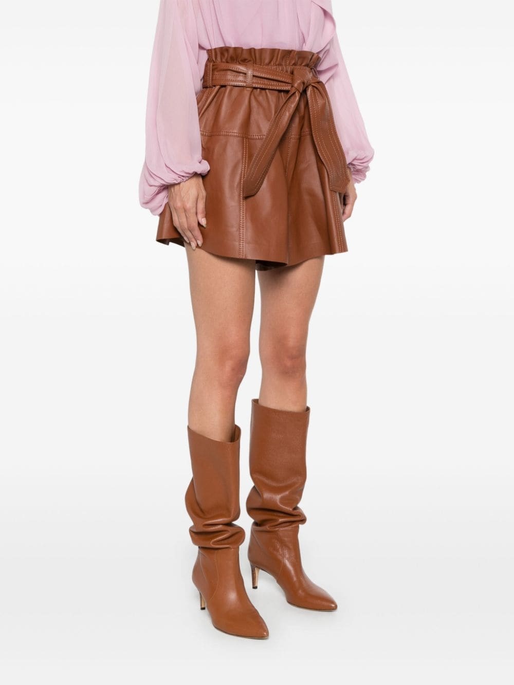 Harmony leather shorts - 3