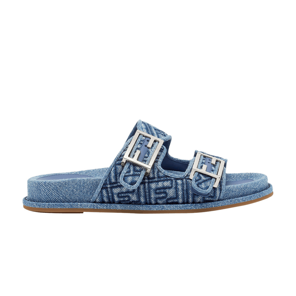 Fendi Wmns Feel Slide 'FF Baguette - Blue Denim' - 1