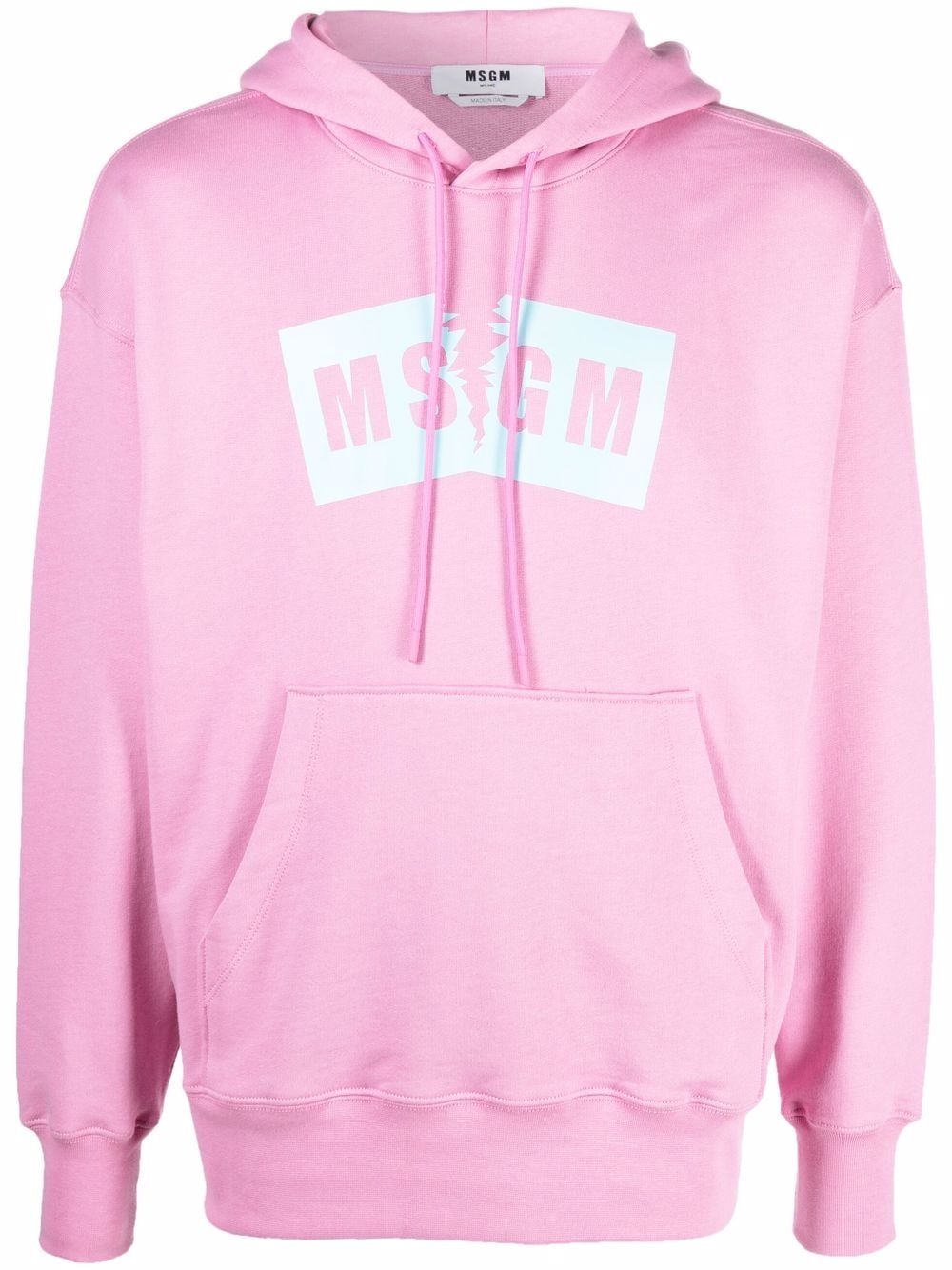 broken-logo pullover hoodie - 1