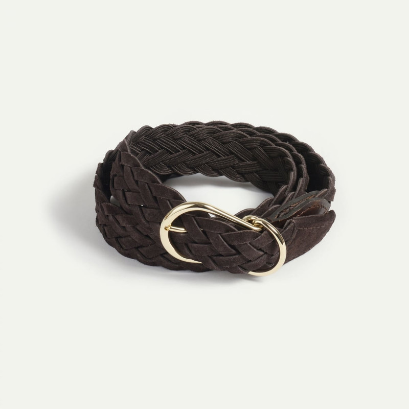CLÉO BELT / BRAIDED LEATHER  -  HONEY SUEDE 7