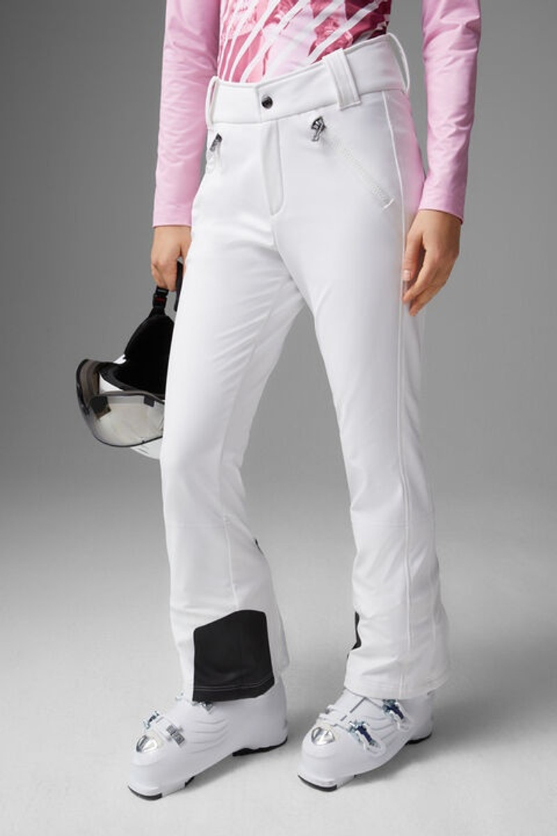 Hazel Softshell ski pants in White 2