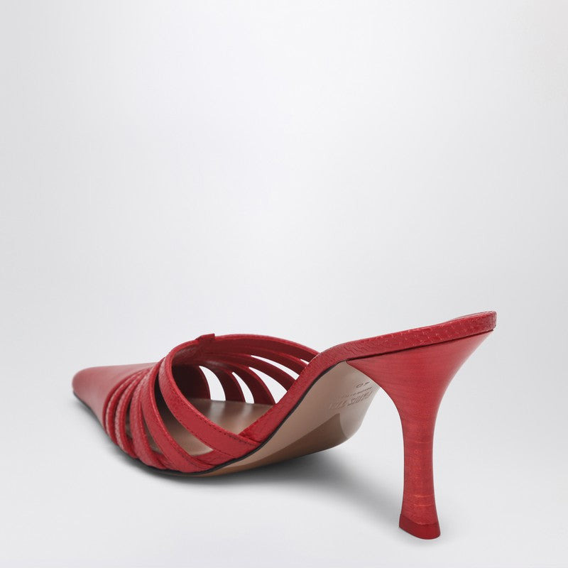 Paris Texas Red Leather Mule Nadia Women - 2
