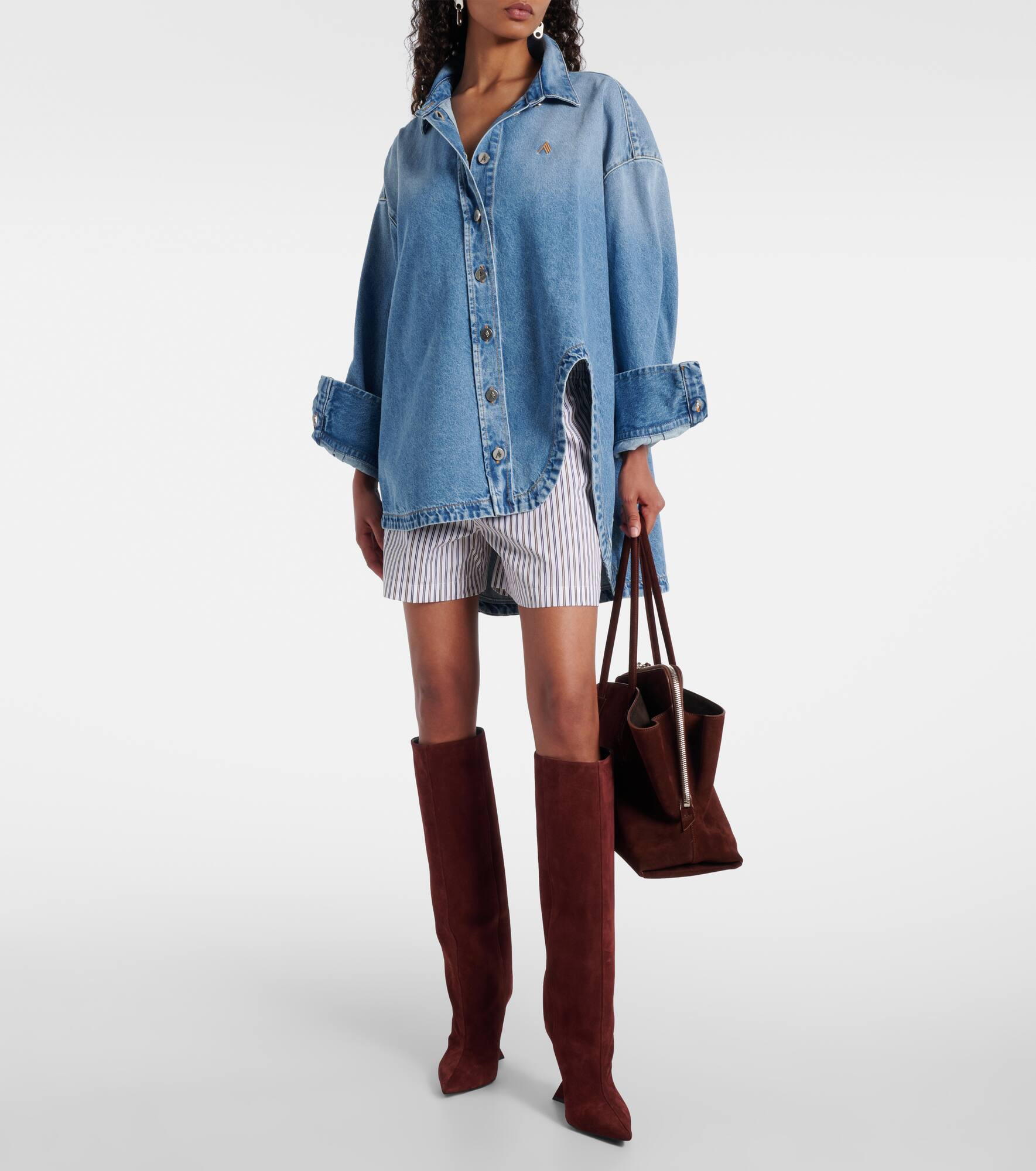 Diana oversized cotton denim shirt - 2