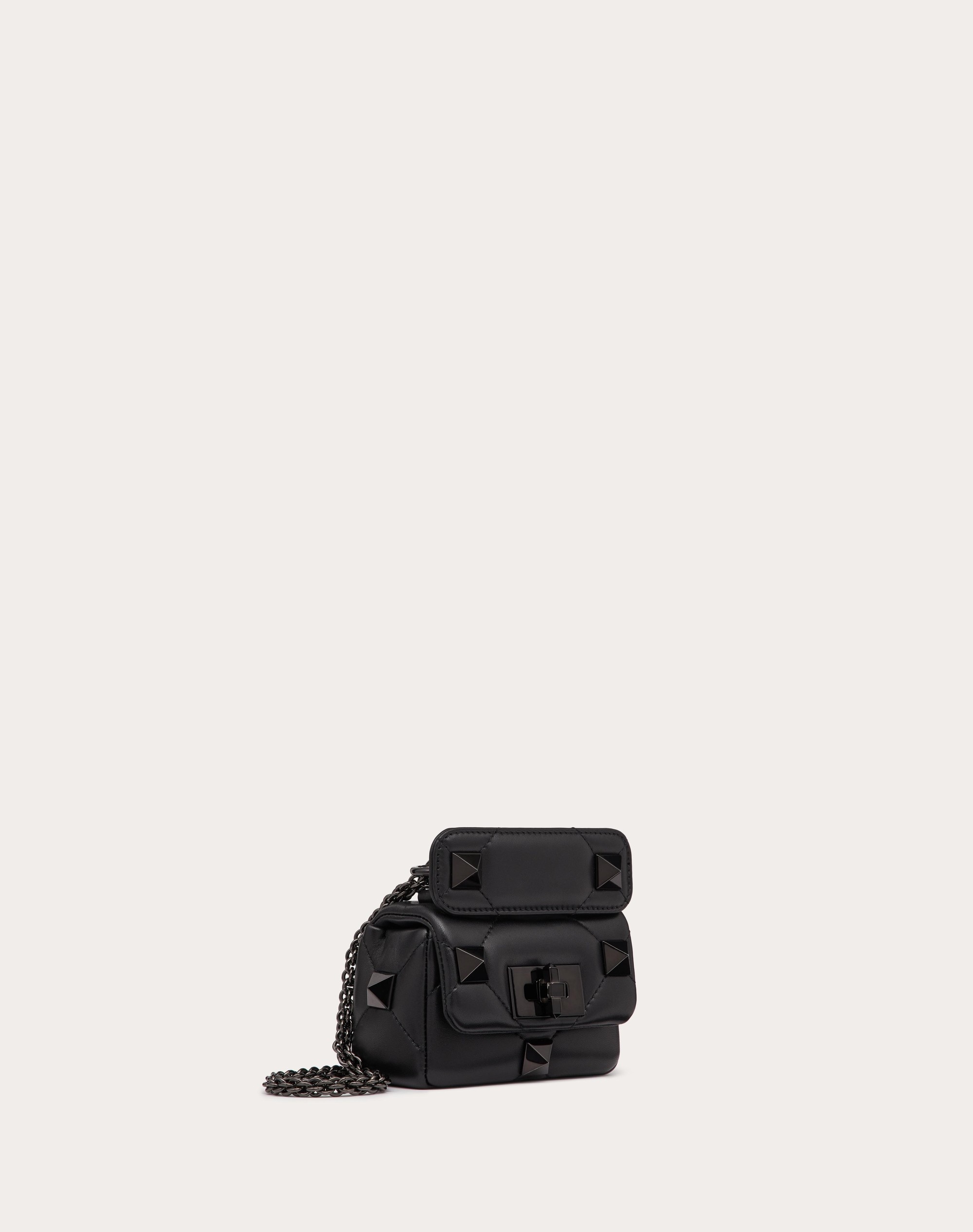 MINI ROMAN STUD THE SHOULDER BAG IN NAPPA LEATHER WITH CHAIN - 2