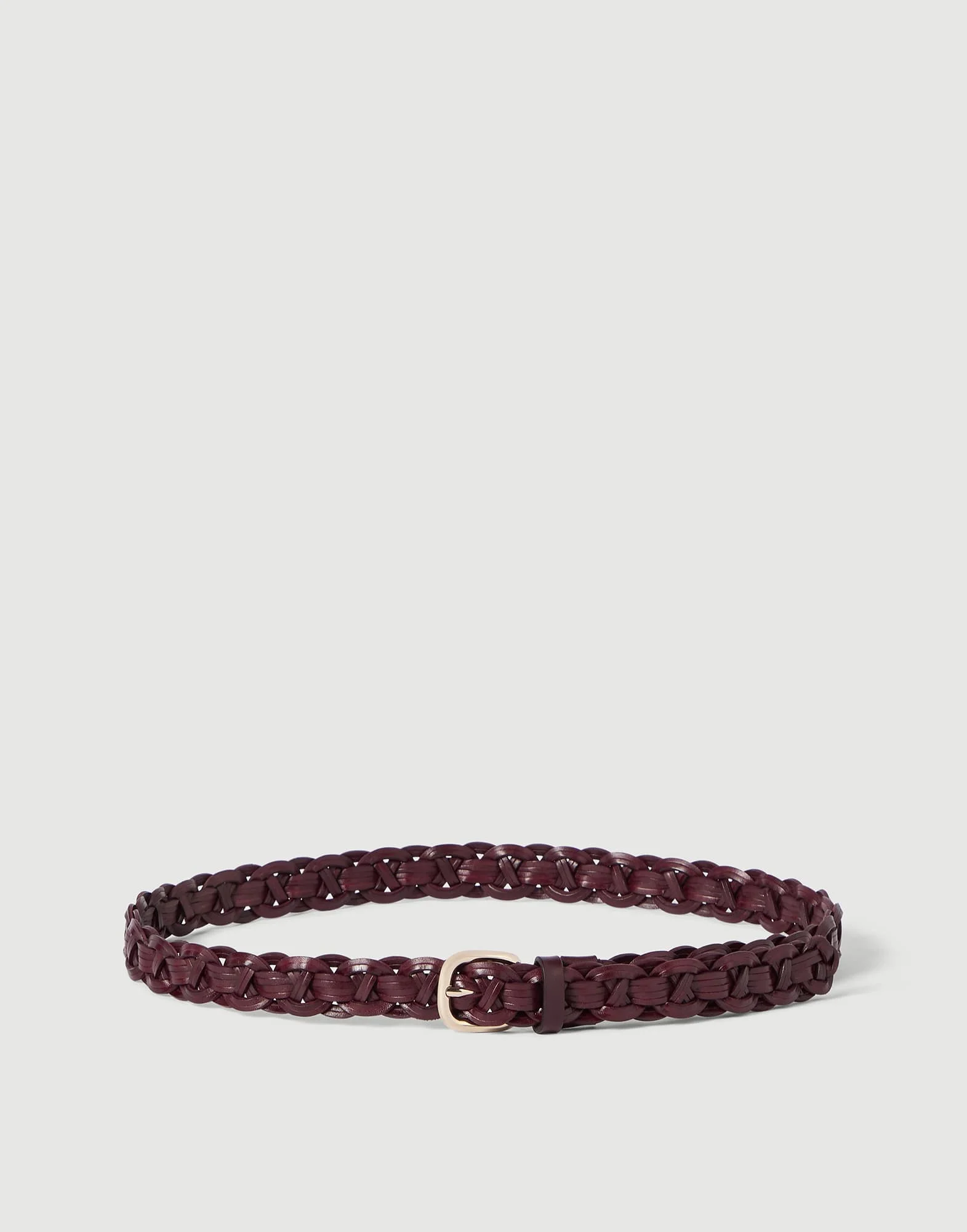 Leather braided belt - 1