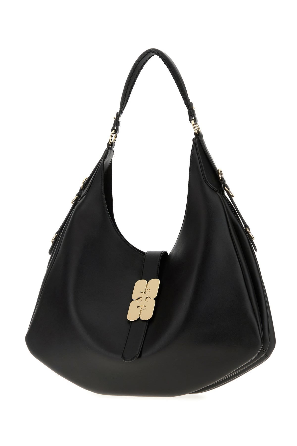 Black leather large Kat shoulder bag - 2
