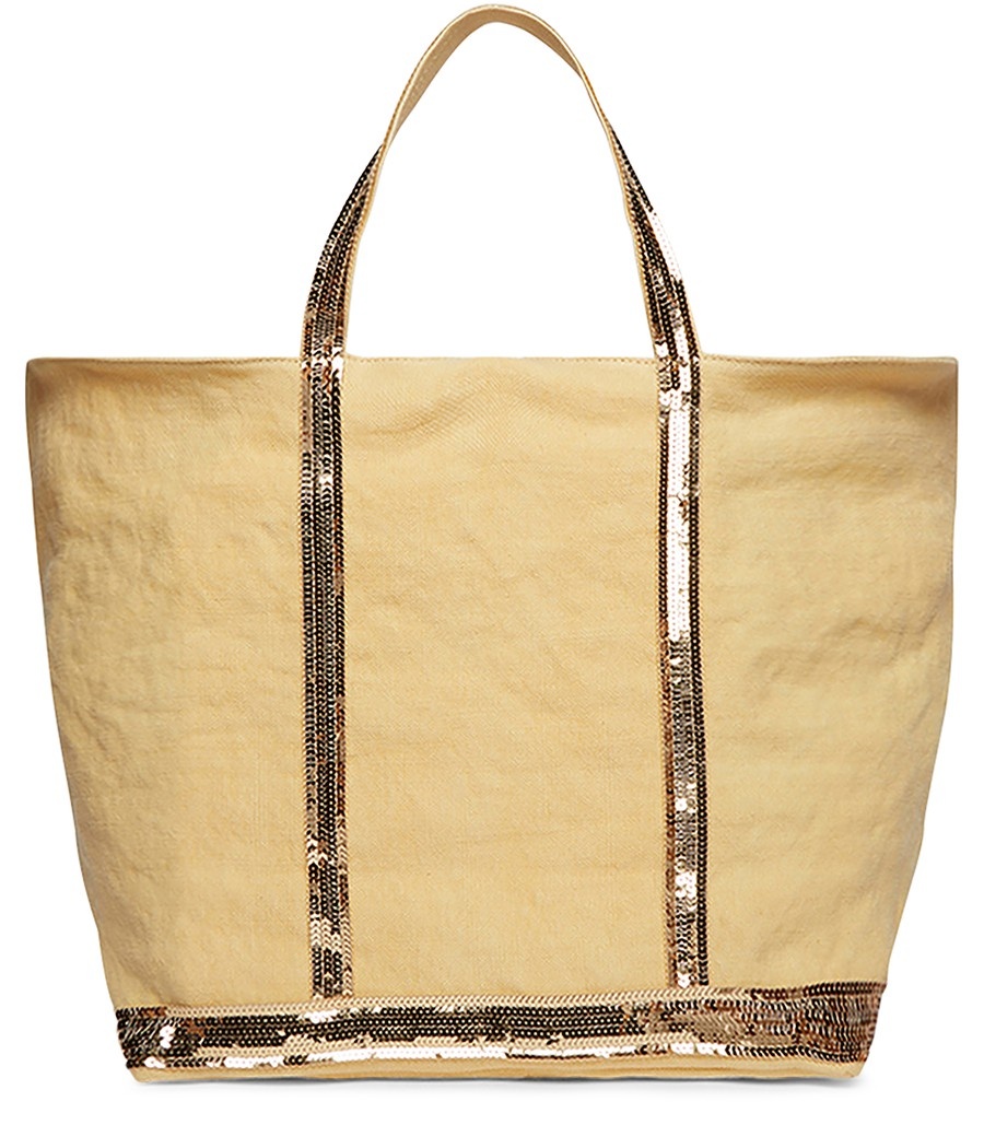 Linen L cabas tote - 1