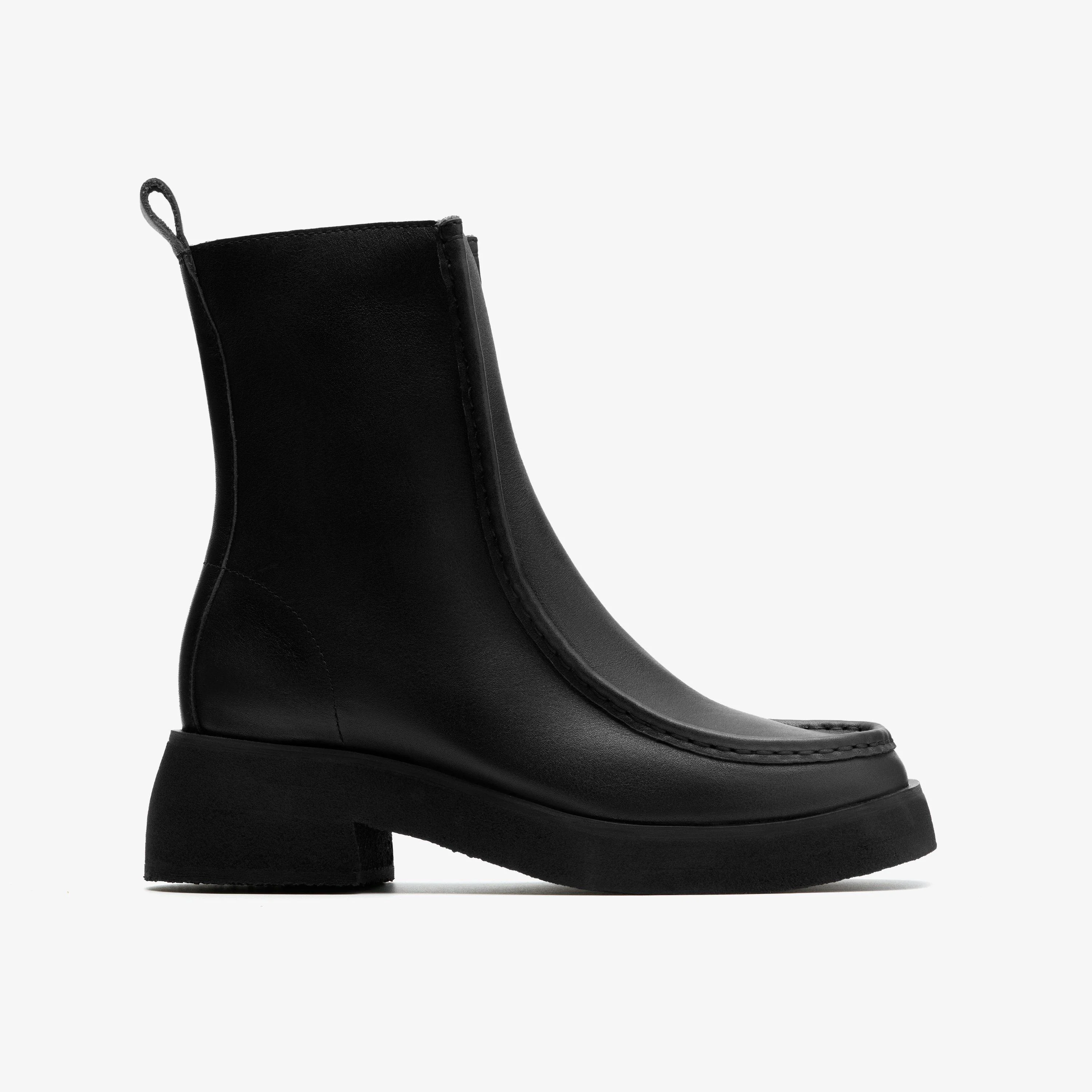 Effery Zip Black Leather - 1