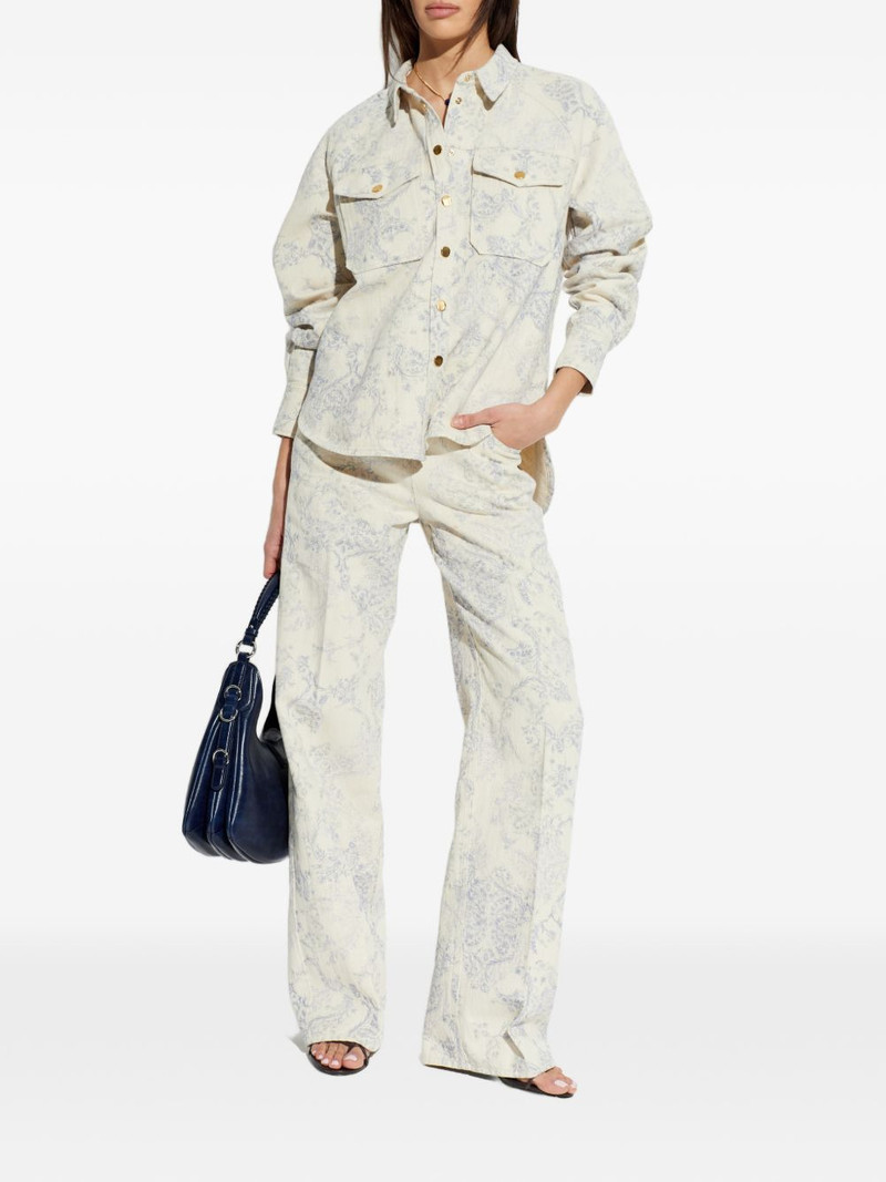 forte_forte floral-print front-pockets shirt outlook