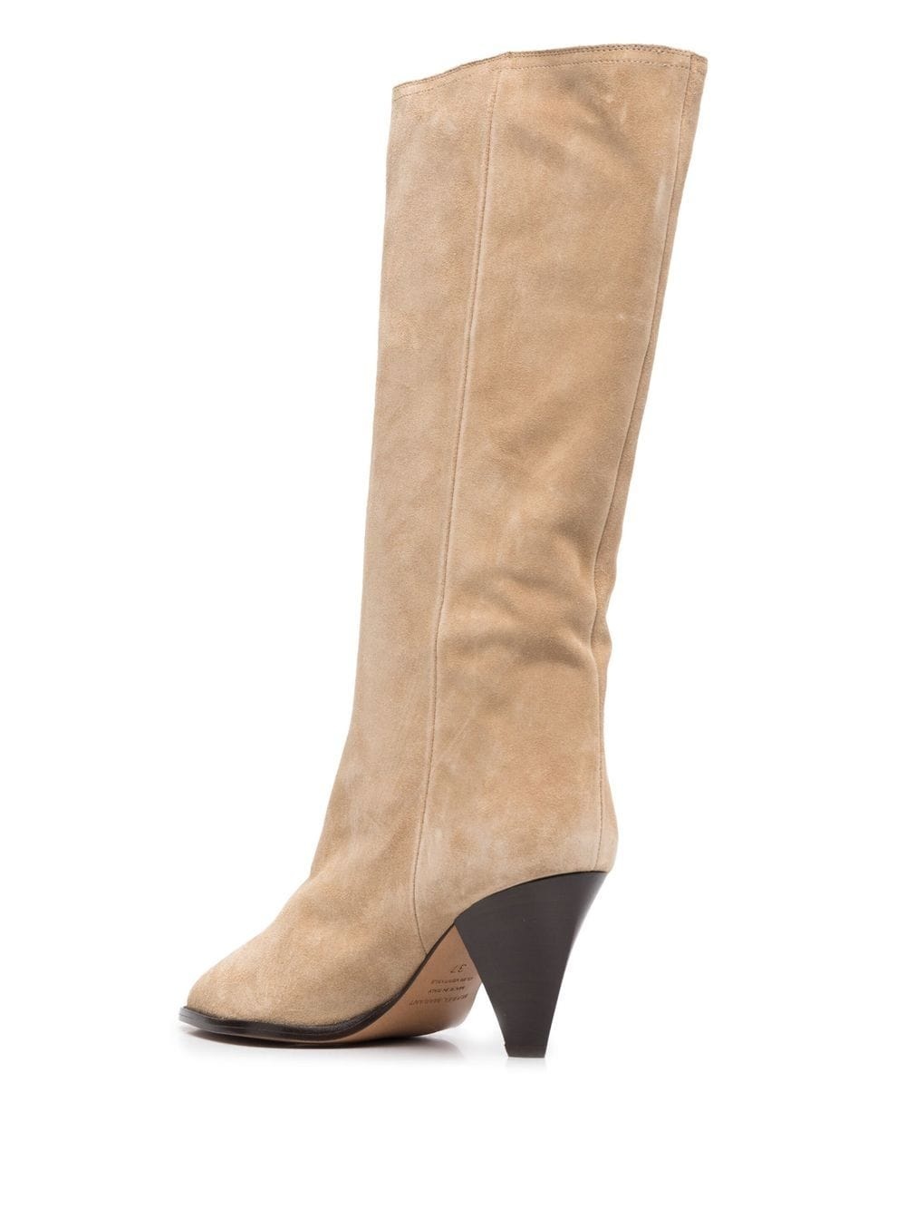 80mm heeled suede boots - 3