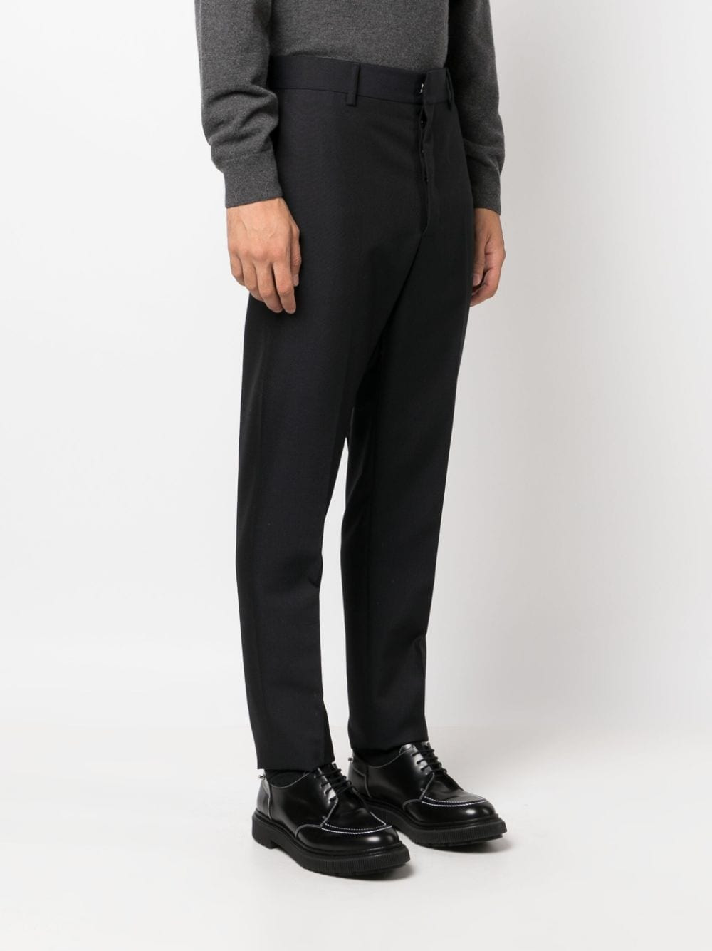 Prada Men Mid-Rise Tailored Trousers - 3