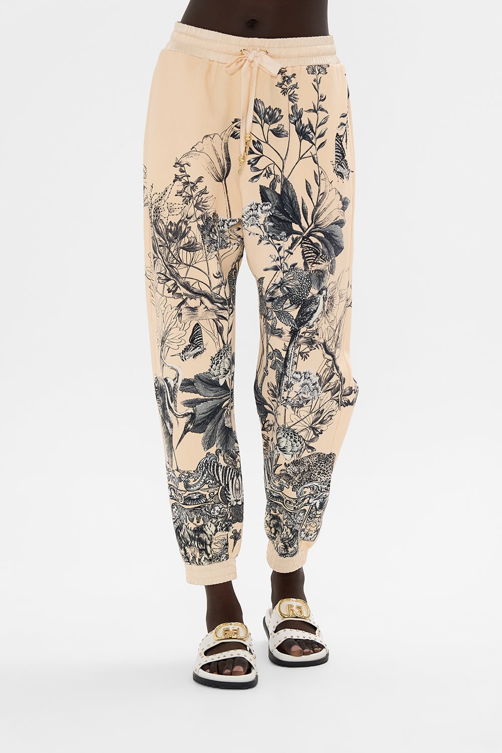 JERSEY TRACK PANT WITH SILK DETAILS - 5