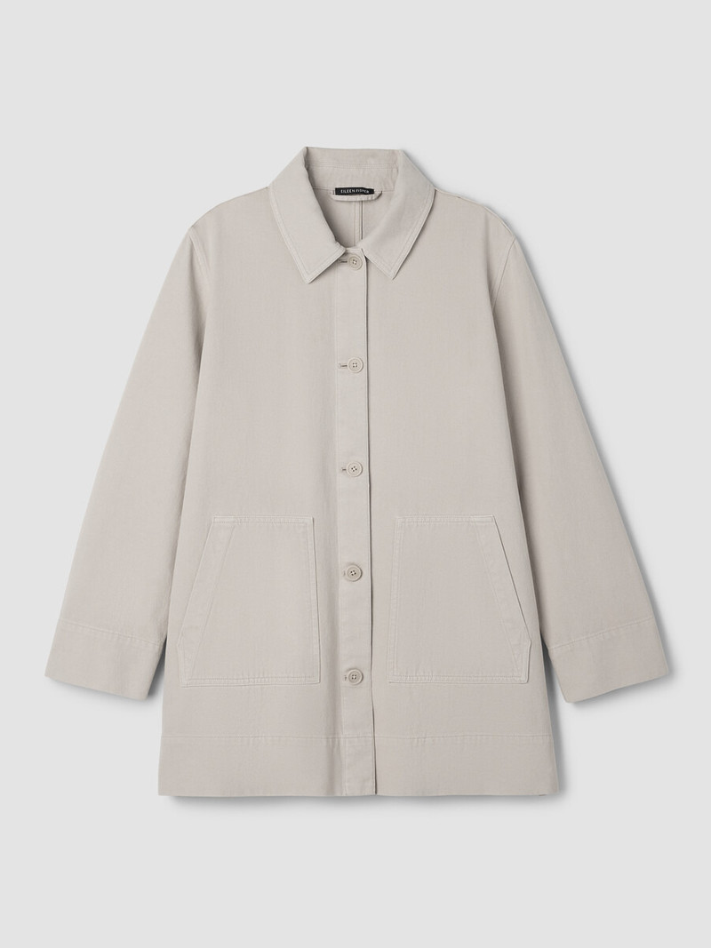 Garment-Dyed Utility Cotton Classic Collar Long Jacket 1