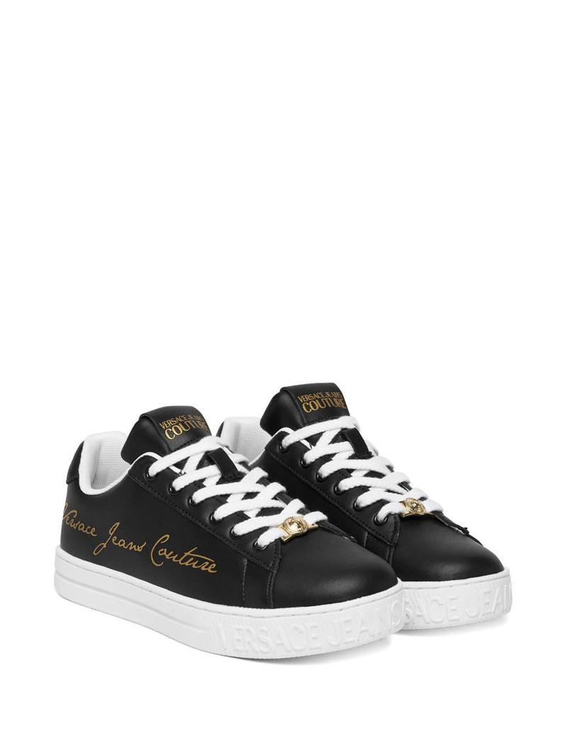 VERSACE JEANS COUTURE logo lettering sneakers outlook