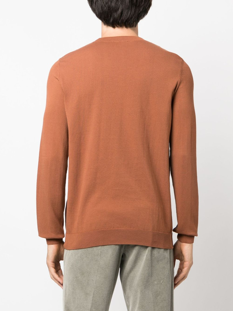logo-embroidered fine-knit jumper 4
