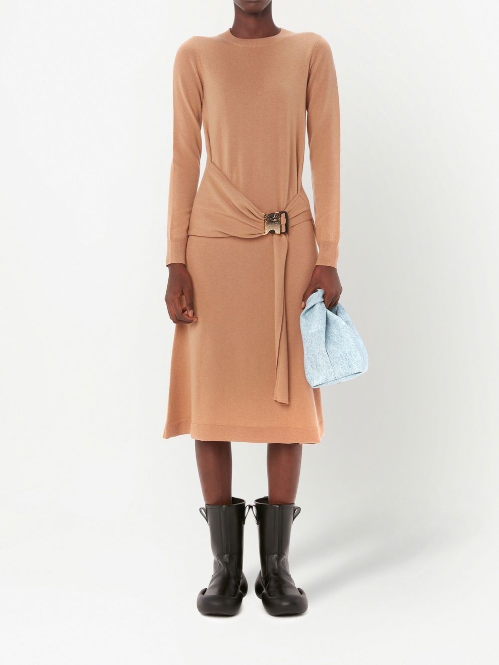 buckled-waist knit dress - 3
