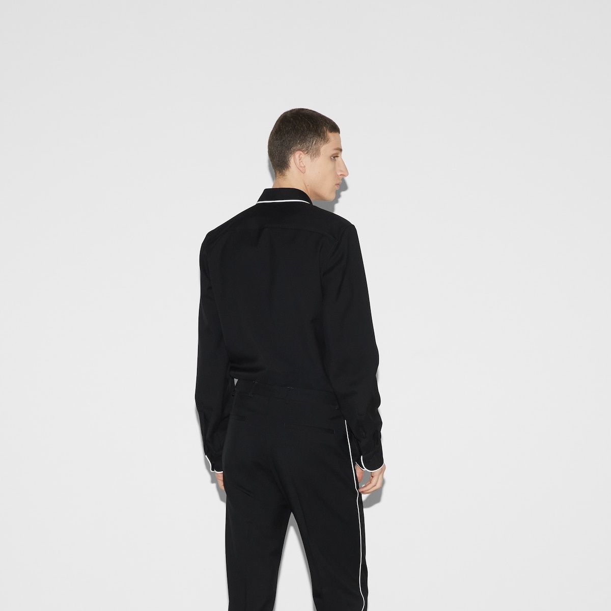 Wool gabardine shirt - 4