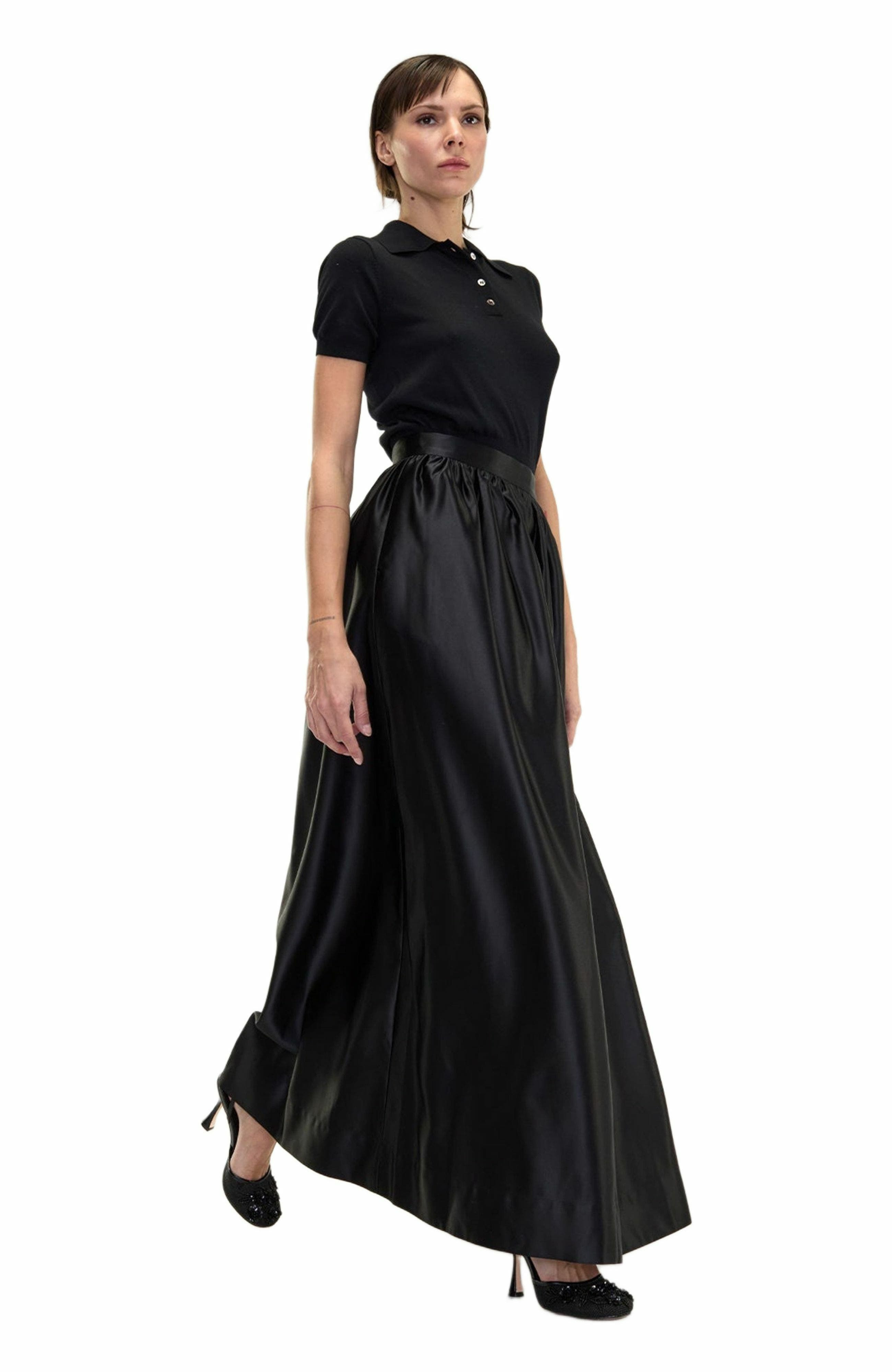 Cynthia Rowley Belle Maxi Skirt in Black at Nordstrom - 4