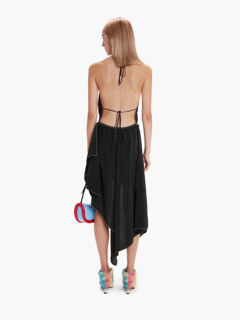 ASYMMETRIC HALTERNECK DRESS - 4