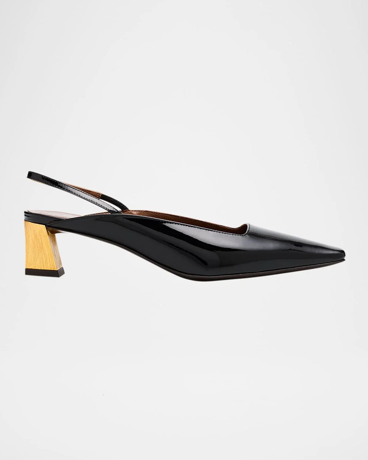 Patent Leather Slingback Pumps - 1