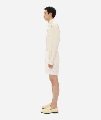 Bottega Veneta Textured Criss-Cross Viscose Silk Shorts outlook