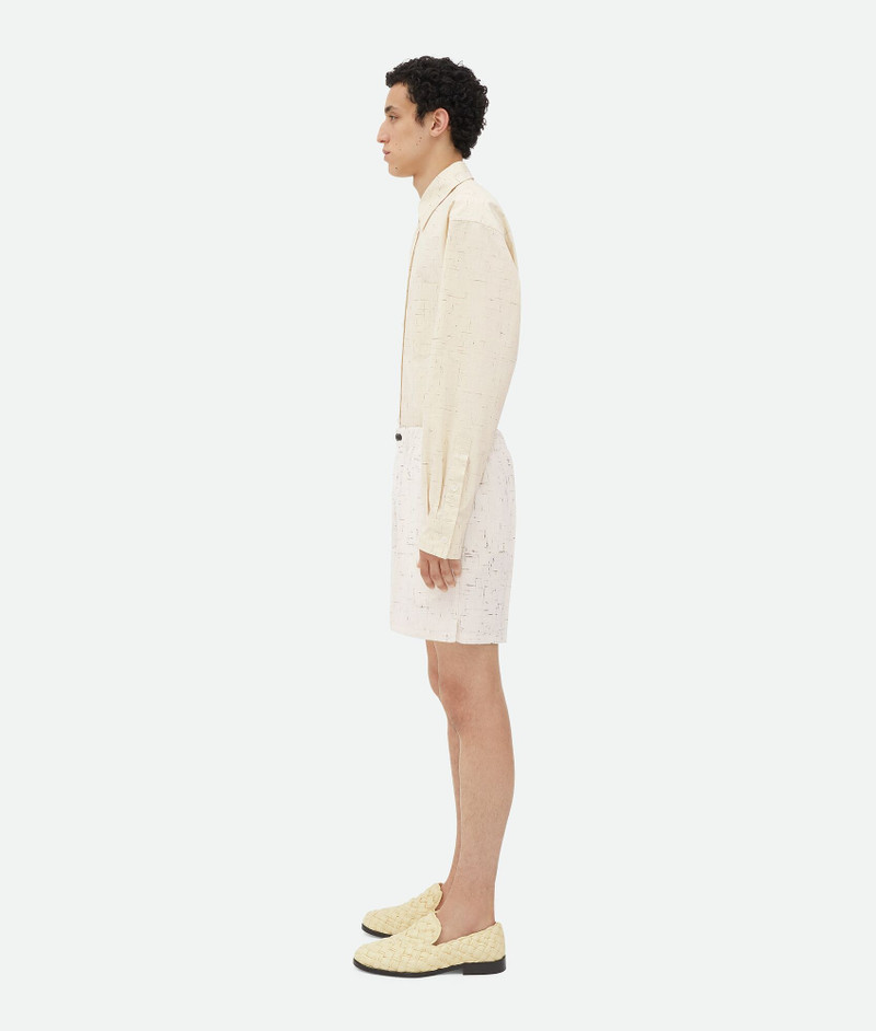 Bottega Veneta Textured Criss-Cross Viscose Silk Shorts outlook